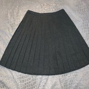 Gray Pleated Skirt